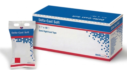[7270808] BSN Medical/Jobst Delta-Cast Soft Cast Tape, 2" x 4yds, Red, 10rl/cs