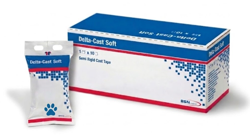 [7270809] BSN Medical/Jobst Delta-Cast Soft Cast Tape, 2" x 4 yds, Paw Print, 10rl/cs