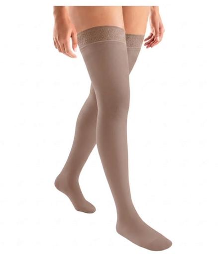 [6055952] BSN Medical/Jobst Activa Sheer Stockings, 8-15mmHg, Thigh High w/Lace Band, Bronze, Lg