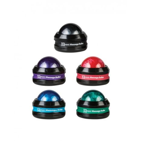 [OMN-3113-MX] Omni Massage Roller Display, Black Cap, Assorted Colors