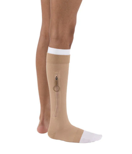 [114489] UlcerCARE 2-Part System w/Liner, Left Zipper, Knee-High, Beige, 2XL, 1/bx