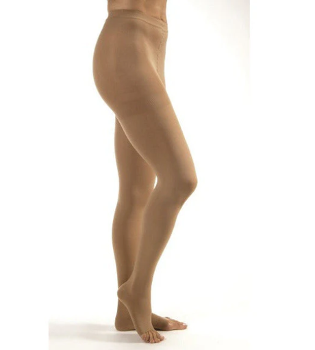 [114661] Compression Waist High, 20-30mmhg, Open Toe, Med, Beige, 1/pr