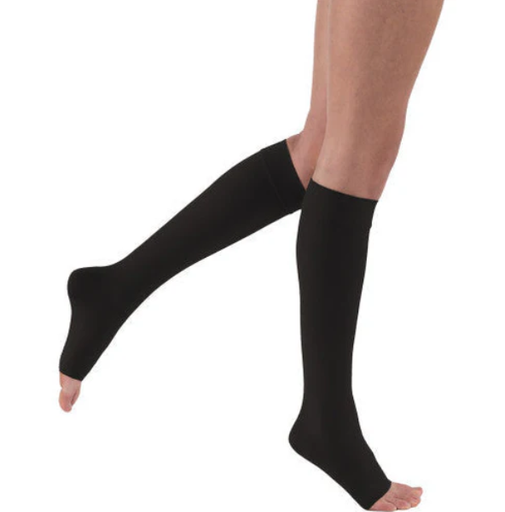 [7864909] BSN Medical/Jobst Relief Knee High, 15-20 mmHg, Open Toe, Black, XL Petite