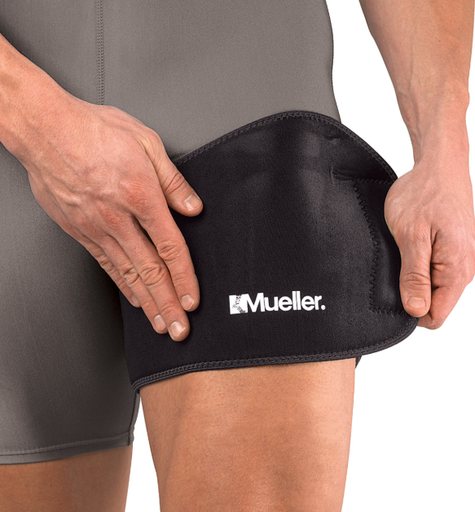 [4491] Thigh Support, Neoprene Blend, Black, One Size