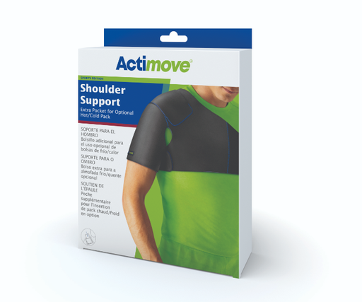 [7557310] Actimove Shoulder Support, Pocket for Hot/Cold Pack, Black, Small