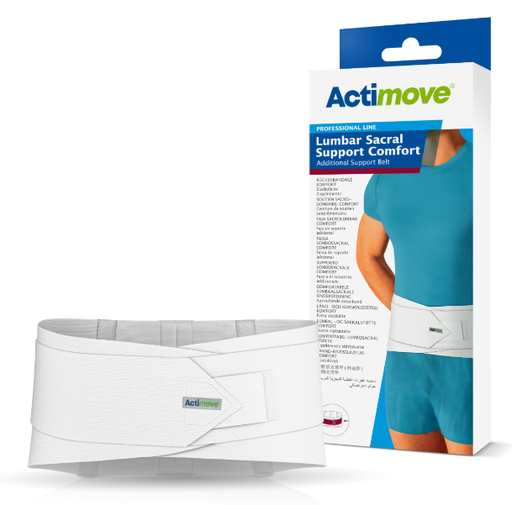 [7552715] Actimove Lumbar Sacral Support, 8", White, Medium