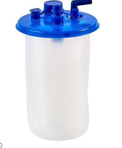 [65651-926K] Medi-Vac Flex Advantage Standard Suction Canister Kit, 1500cc Liner, 1/4" 6ft Tubing, 50/cs