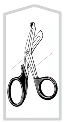 [96-2703] Econo Sterile Multi-Cut Utility Scissors, 7", Black, Disposable, 25/cs