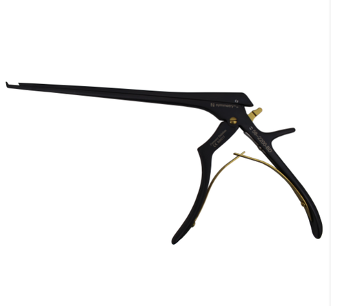 [58-2200-BD] RapidClean Kerrison Rongeur, Micro, Thin Footplate, 40 Degree Up, Ceramic Coated, Convertible, 2mm, 8"