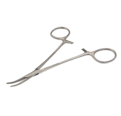 [15-4182] Forceps, Jacobson Mosquito, Curved, Micro, Slender 5"
