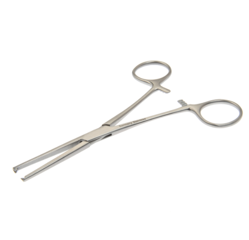[16-1214] Symmetry Forceps, Kocher Hemostatic, Straight, 1x2 Teeth, 5 1/2"