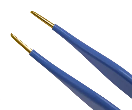 [20-1082IMT] Olsen Bipolar Forceps, Midas Touch Adson, Insulated, Smooth, Straight, 1.0 mm Tips, 5 in, 127 mm, Single Use, 5/bx