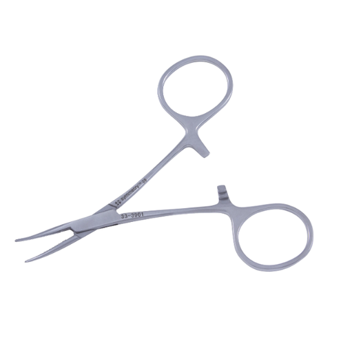 [33-3901] Classic Forceps, Halsted, Curved, 3.75"