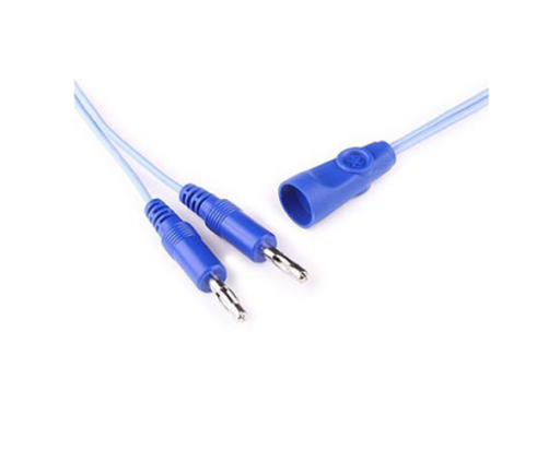 [87500] Olsen Bipolar Cord, Standard Twin Pin, w/Shrouded Instrument Connection, Single Use, 50/Bx