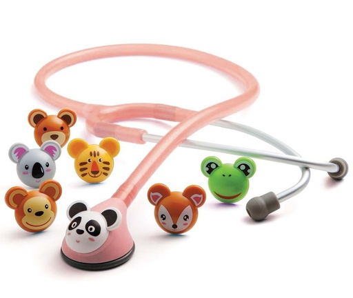 [618P] Stethoscope, Adscope Animal Scope, Pediatric, 30", Pink, LF