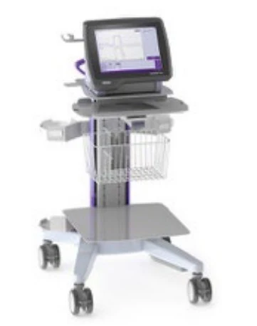 [3000-08.01-K] Rolling Cart, Includes: Basket for Disposables, Drawer for Keyboard and Mouse, Printer Shelf, Mounting for Gas Bottles