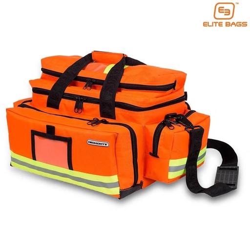 [EM13.026] Elite Bags Emergency Great Capacity Bag Orange, Oversized Main Compartment, Padded Quick Grip Handles, Top/Side/Front//Back Compartments, External Card/ID Compartment, 21.7"x12.4"x13"