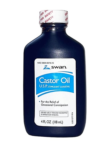 [1000054873] Castor Oil, 4 oz, 48 bx/cs