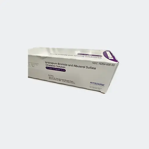 [76204060060] Ipratropium Bromide/Albuterol Sulfate Inhalantion Solution, 0.5/3mg, 3mL, 30/pk 2 pk/ctn