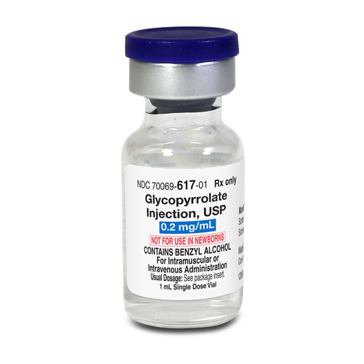 [70069061825] Glycopyrrolate Injection, USP, 0.4 mg/ml, 2 ml Vial, 25/pk
