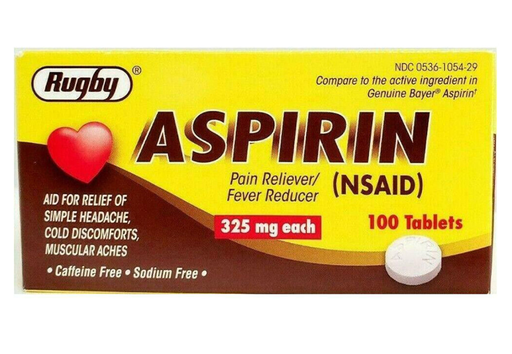 [370397] Aspirin, Film Coated, 325mg, 100s, Compare to Bayer, NDC# 00536-1054-29