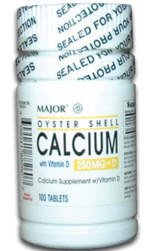 [700586] Oyster Shell Tablets, Vitamin D3, 250mg, 100s, Compare to Os-Cal®, 72/cs, NDC# 00904-1882-60