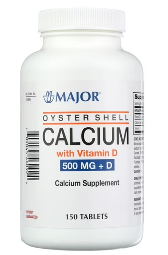 [700694] Oyster Shell Tablets, Vitamin D, 500mg, 150s, Compare to Os-Cal®, NDC# 00904-5460-92