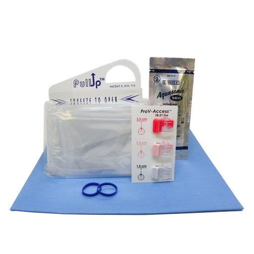[1-535-5416] Vascular Needle Guide, Singe-Use 3-Depth Set with PullUp Probe Cover Kit, 3.5cm, 2.5cm, 1.5cm Depth, Sterile, 10/bx