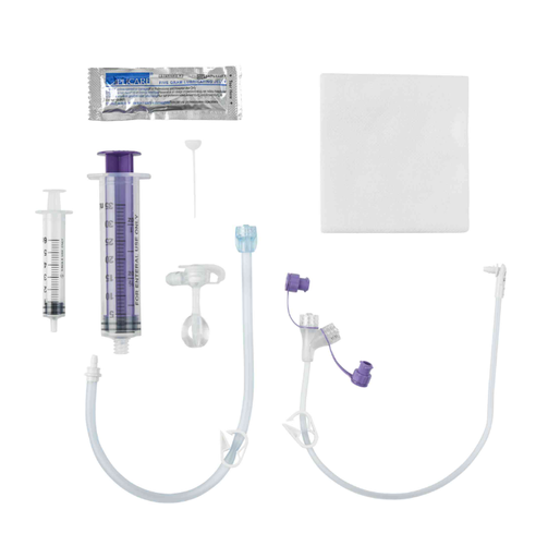 [8140-14-2.5] Gastrostomy Feeding Tube, Extension Set w/ Enfit Connector, 14FR, 2.5cm, 1/cs