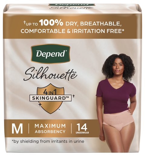 [55418] Silhouette Underwear, Max, Pink, Med, 14/pk, 2pk/cs