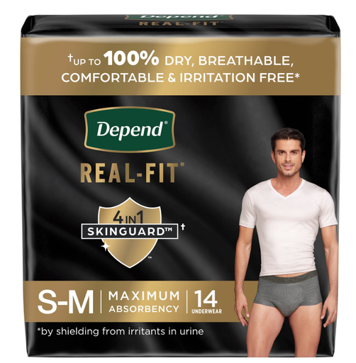 [55426] Real Fit Underwear, Male, Sm/Med, Max, 14/pk, 2pk/cs