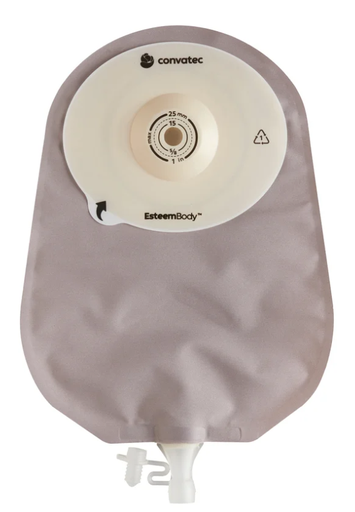 [423722] Urostomy 10" Pouch with Durahesive® Cut-to-Fit Barrier, Opaque w/Window, 7mm Convex Depth, Tension Location 40mm, 10/bx