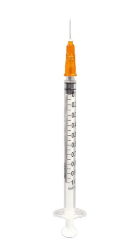 [26045] Tuberculin Syringe, 1cc with Needle, 26G x 3/8", Low Dead Space Plunger, Luer Slip, 100/bx, 10 bx/cs