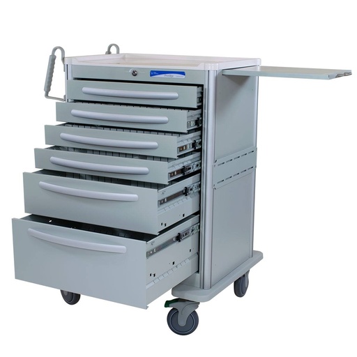 [380-2100]  Cart: Mobile Operatory, Endodontic, Aluminum, Lt Gray 