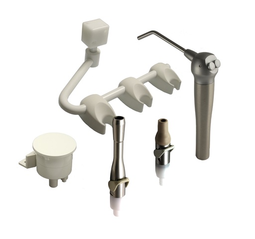 [105-180] Cabinet mount vacuum accessory kit w/Bent Holder Bar