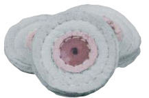 [07630] 3" Diameter, 10 Ply Chamois Buff