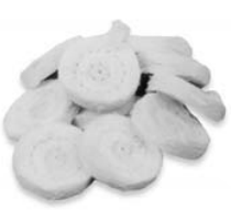[07820] 1 1/4" Diameter, Pkg. of 12 Miniature Muslin Buffs, 16 Ply