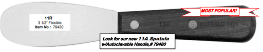 [79420] No. 11R Spatula, 3 1/2" Flexible Blade