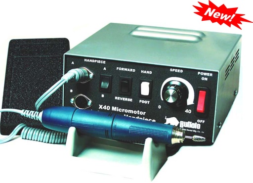 [38085] X40 Electric Handpiece System, 120V AC (Console + 40k rpm HP + Foot Control)