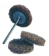 [62200] Pre-Polishers, Pkg. of 10 Wheels (1 1/8"D x 1/4" Thick) and 1 HP Mandrel