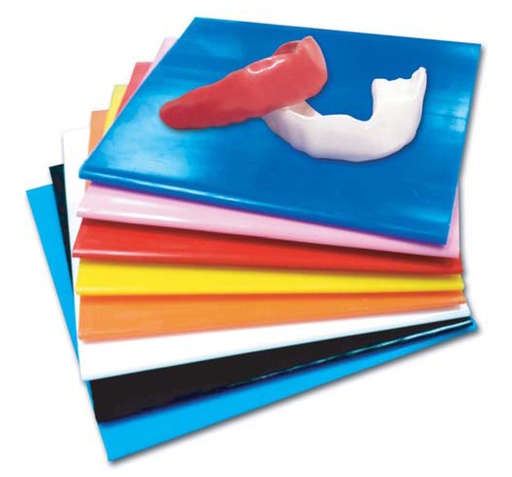 [62775] .160" Yellow Mouthguard Material, 5"x5", Box of 25