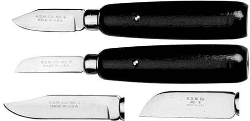 [55590] No. 7 Knife w/ Green Line Handle, 1 1/2" Blade