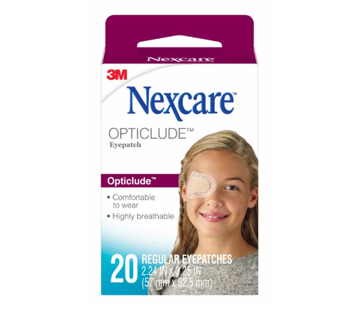 [1539-H] Nexcare Opticlude Eye Patch, Regular, 2.24" x 3.25", 20 patches/bx, 3 bx/bg, 12 bg/cs 