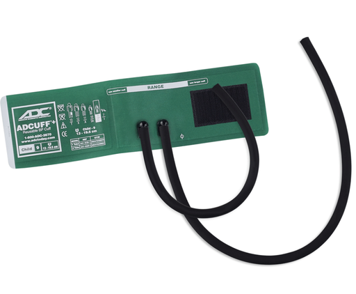 [8451-9CGR-2] ADCUFF+, 1-Piece Cuff, 2 Tube Child, Green, Latex-Free (LF)