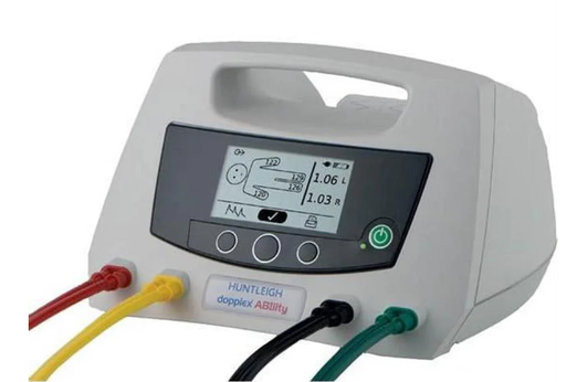 [DA100PB/USA] Automatic Ankle Brachial Index (ABI) System with PVR Technology, Includes: (1) Box of Disposable Sleeves, 4-Set of Standard 8½"-14" (22cm-36cm) Cuffs, (1) Pack of Standard Thermal Paper & (1) Set of Adhesive Paper 