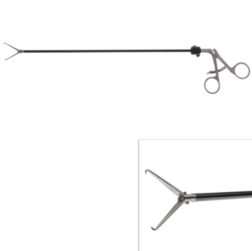 [90-1008] Ultar Instrument Forceps, Tenaculum, Double-Action, Single Tooth, 5mm, 350mm 