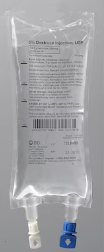 [1727172005] IV Fluid, 5% Dextrose Injection, USP 250 ml, 30/cs (Rx) (Continental US Only, Excluding IN, ND & PR)