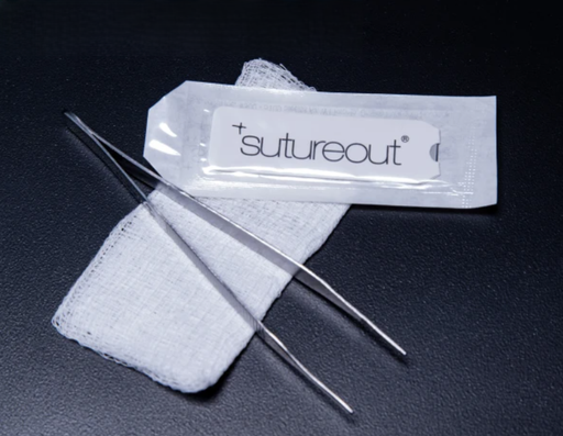 [8520] SutureOut Suture Removal Kit Includes: (1) SutureOut® Suture Removal Tool, (1) SS Adson Forceps without Teeth, (1) 4 x 4 Gauze (Rx) 50 kits/cs ()