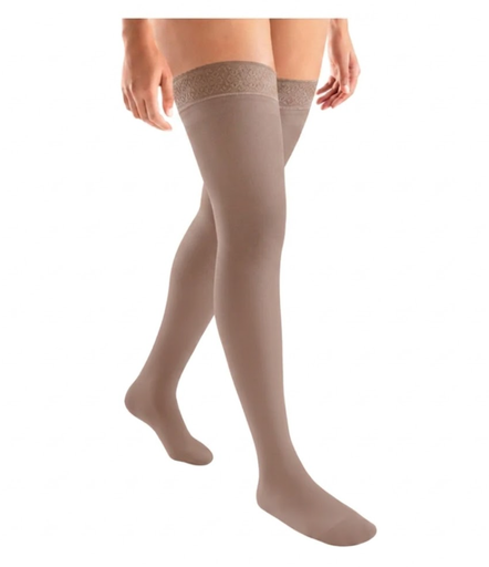 [6055950] BSN Medical/Jobst Activa Sheer Stockings, 8-15mmHg, Thigh High w/Lace Band, Bronze, Sm