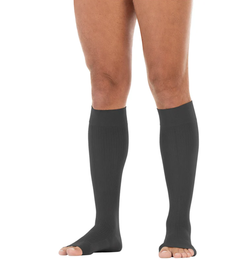 [6052627] BSN Medical/Jobst For Men Knee High w/SoftFit Band, 20-30 mmHg, Open Toe, Anthracite, Med, Long